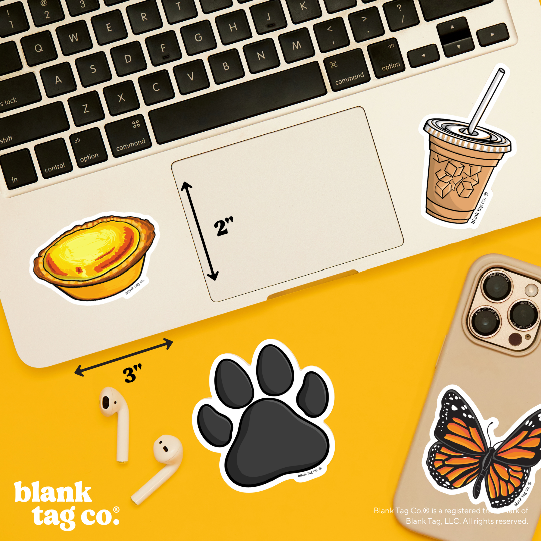 Blank Tag Co.® Waterproof Sticker - Cheese Tart
