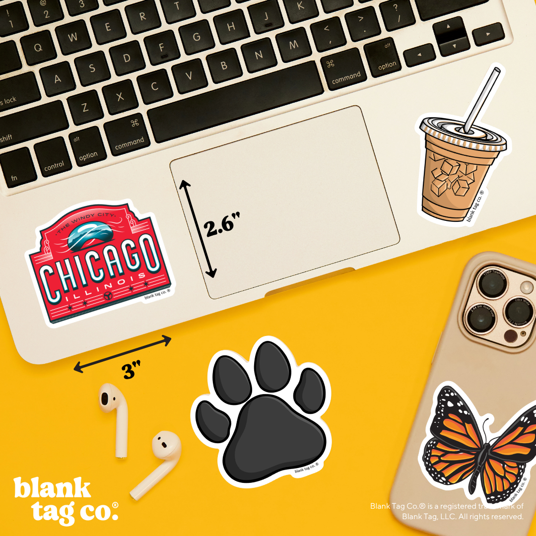 Blank Tag Co.® Waterproof Sticker - Chicago Cityscape