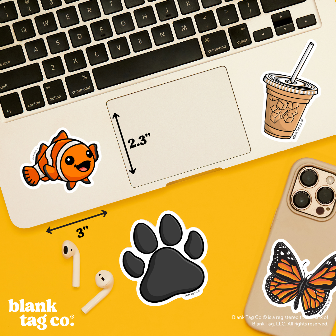 Blank Tag Co.® Waterproof Sticker - Clownfish