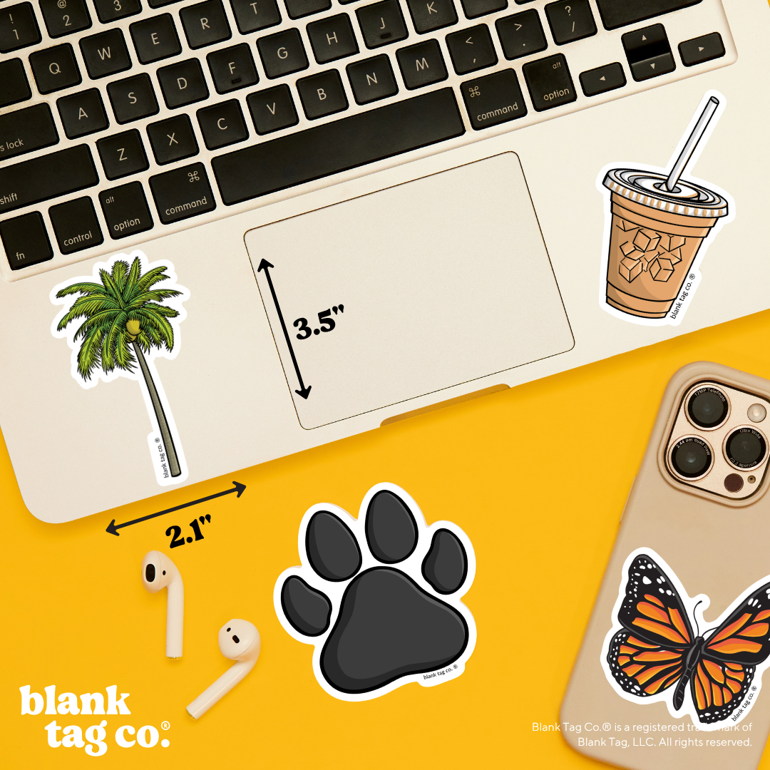 Blank Tag Co.® Waterproof Sticker - Coconut Tree