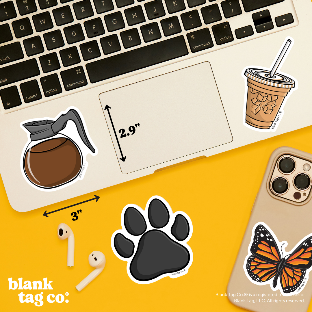 Blank Tag Co.® Waterproof Sticker - Coffee Pot