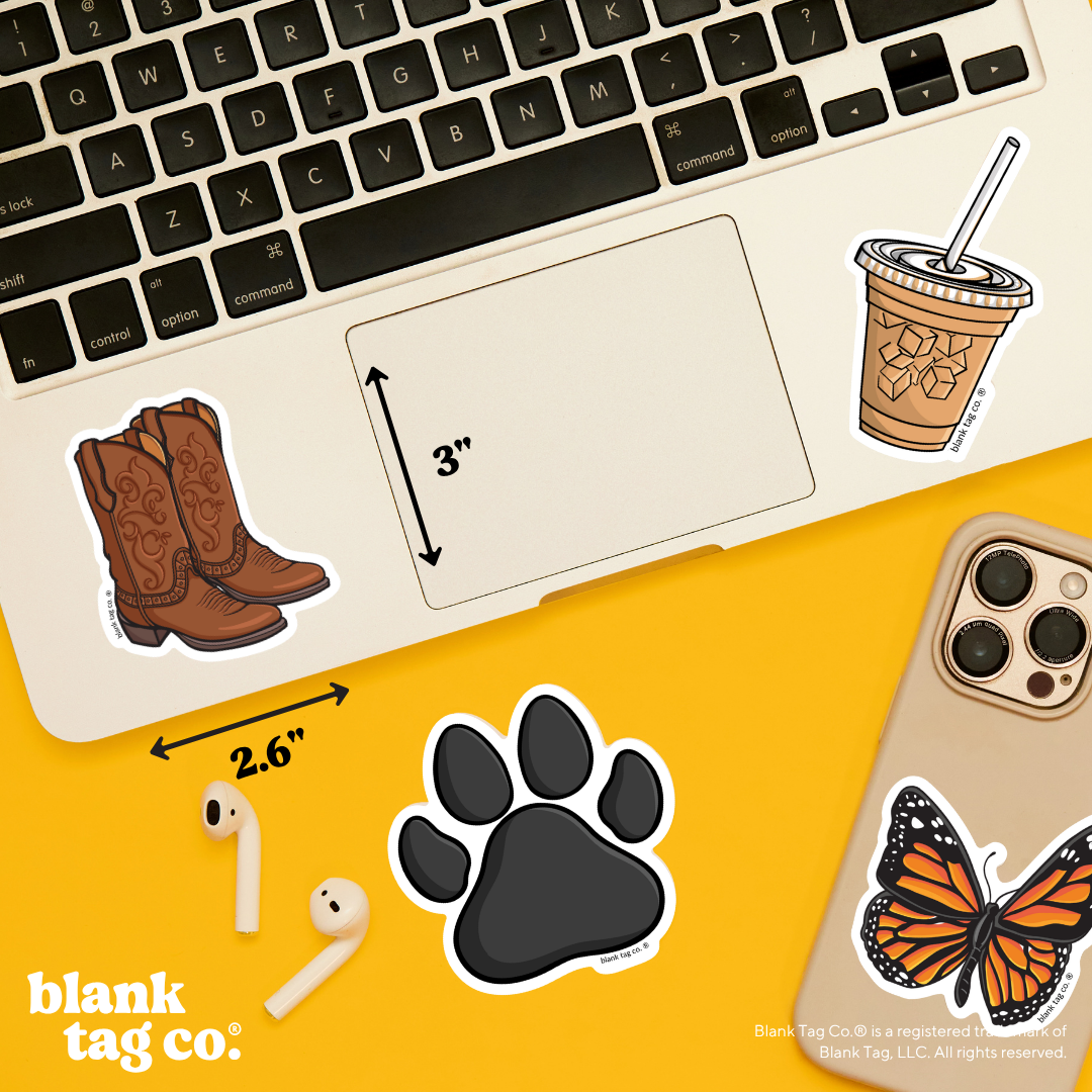 Blank Tag Co.® Waterproof Sticker - Cowboy Boots