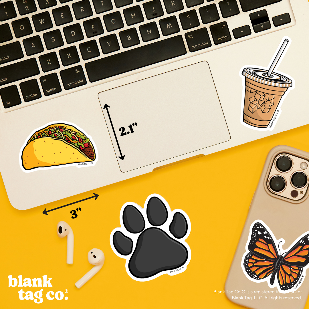 Blank Tag Co.® Waterproof Sticker - Crunchy Taco