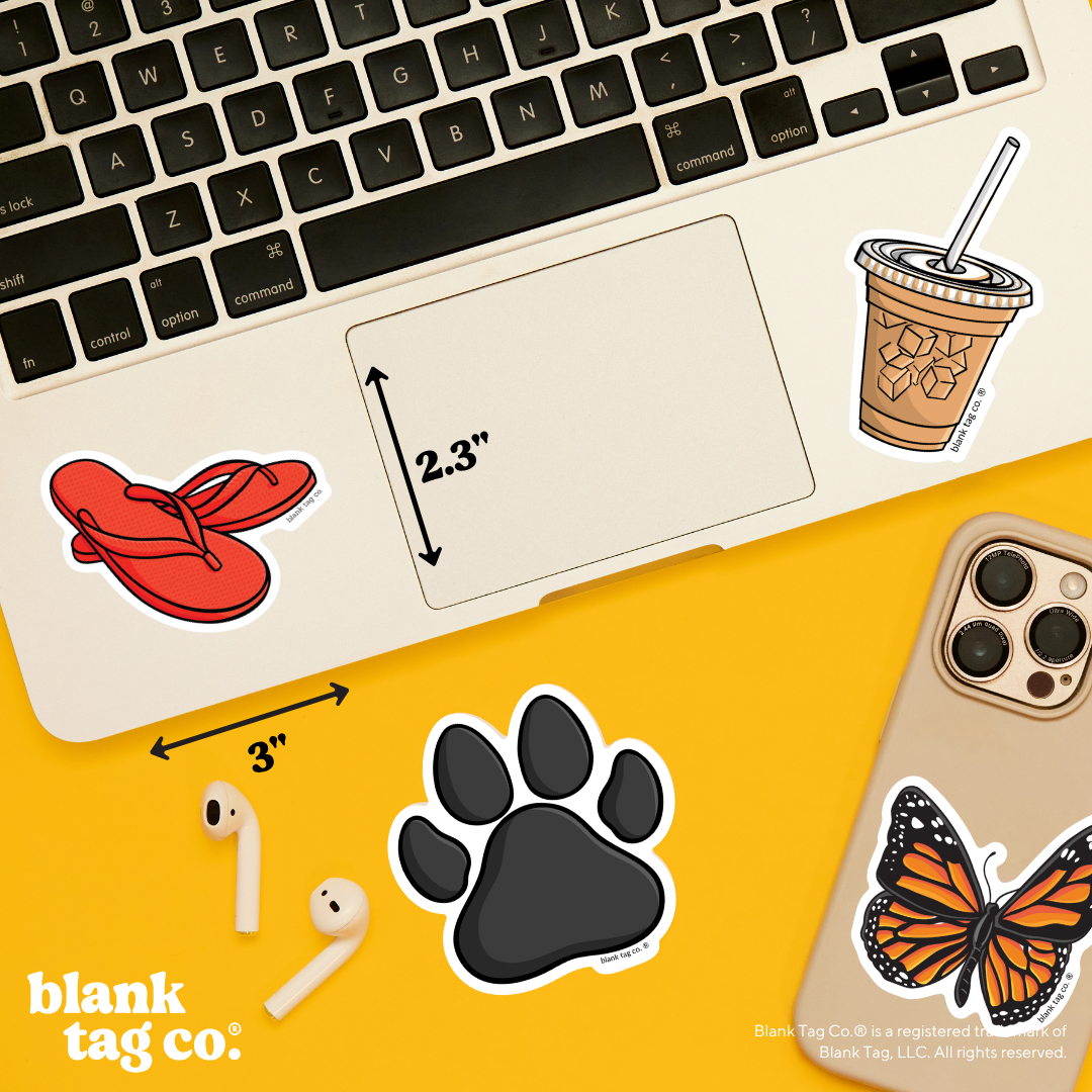 Blank Tag Co.® Waterproof Sticker - Flip Flops