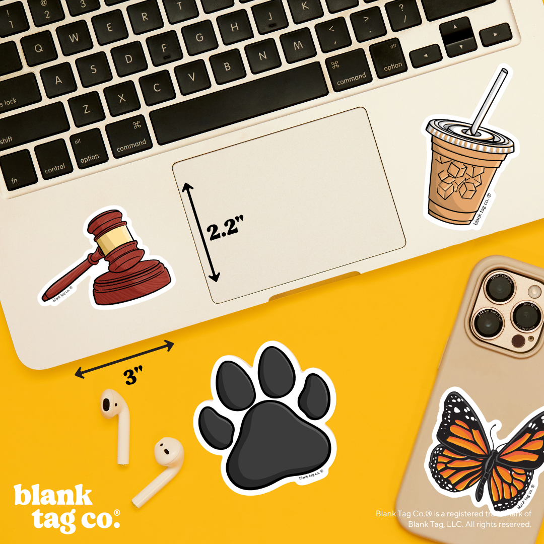 Blank Tag Co.® Waterproof Sticker - Gavel