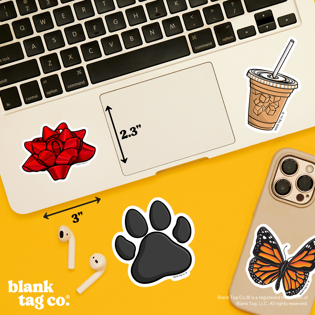 Blank Tag Co.® Waterproof Sticker - Gift Bow