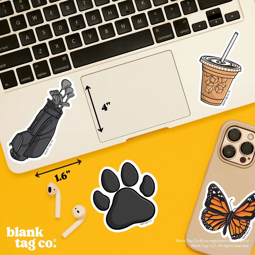 Blank Tag Co.® Waterproof Sticker - Golf Clubs