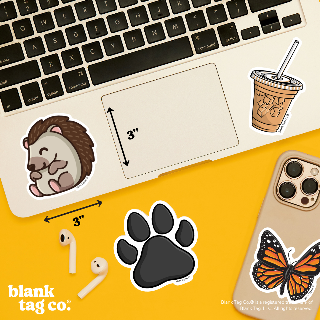 Blank Tag Co.® Waterproof Sticker - Hedgehog