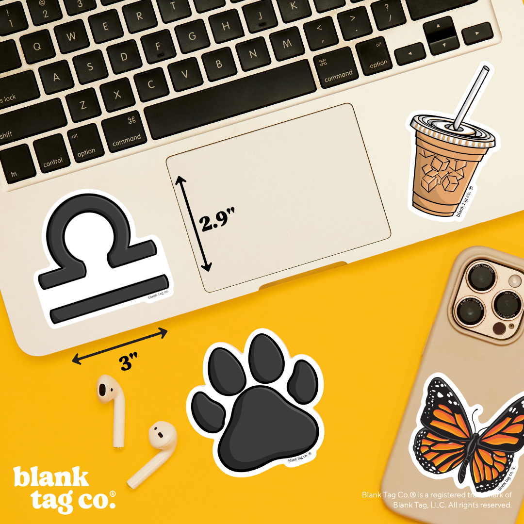 Blank Tag Co.® Waterproof Sticker - Libra Sign