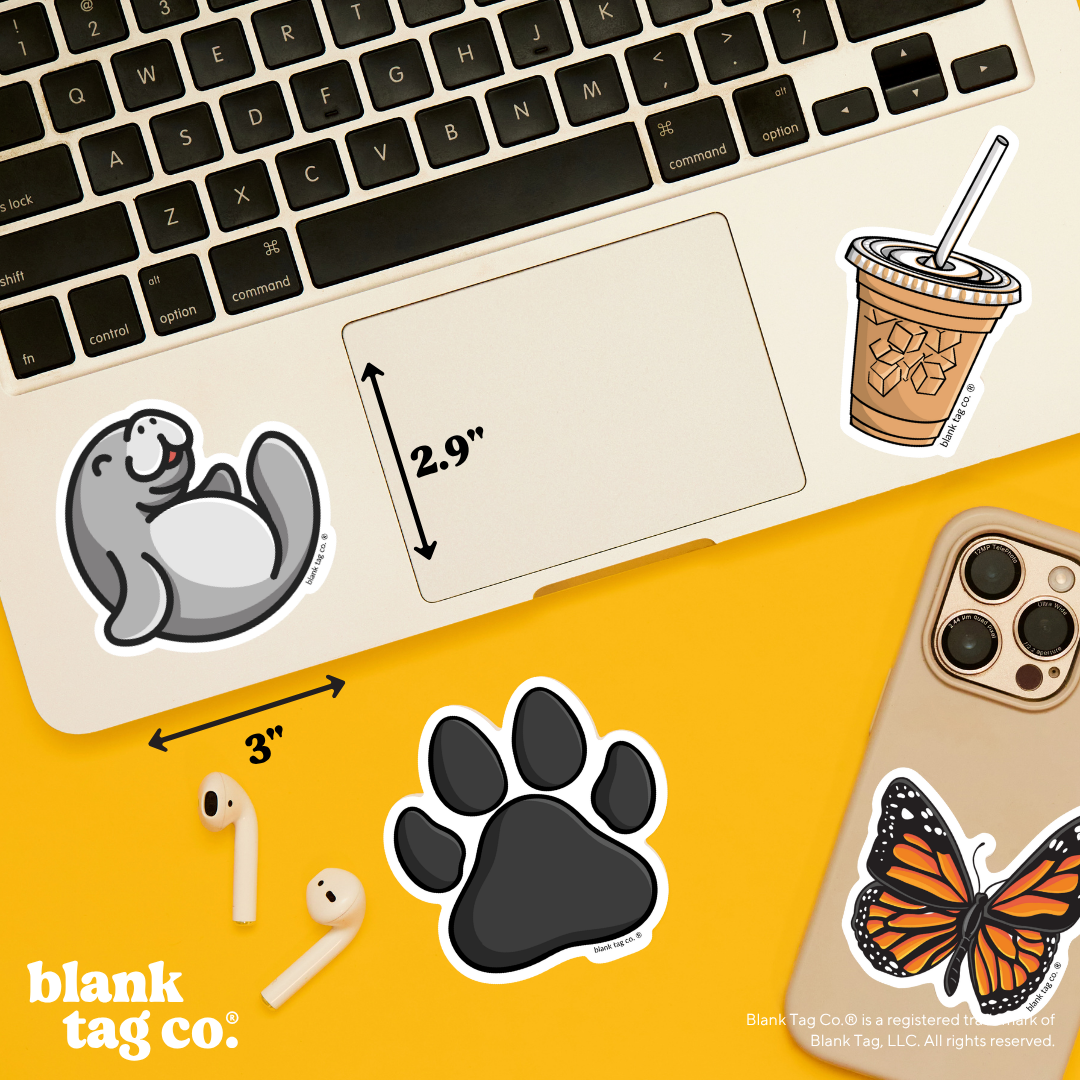 Blank Tag Co.® Waterproof Sticker - Manatee
