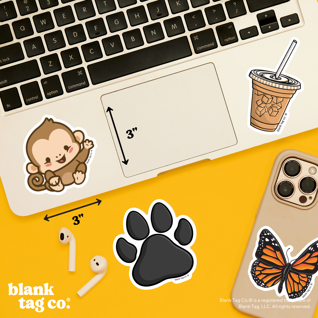 Blank Tag Co.® Waterproof Sticker - Monkey