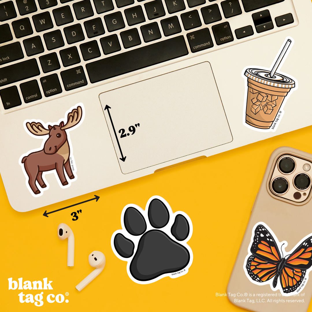 Blank Tag Co.® Waterproof Sticker - Moose