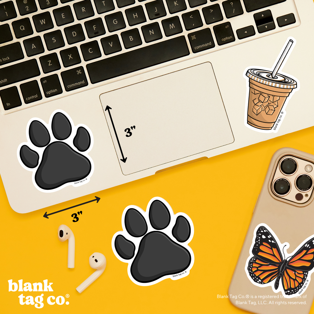 Blank Tag Co.® Waterproof Sticker - Paw Print