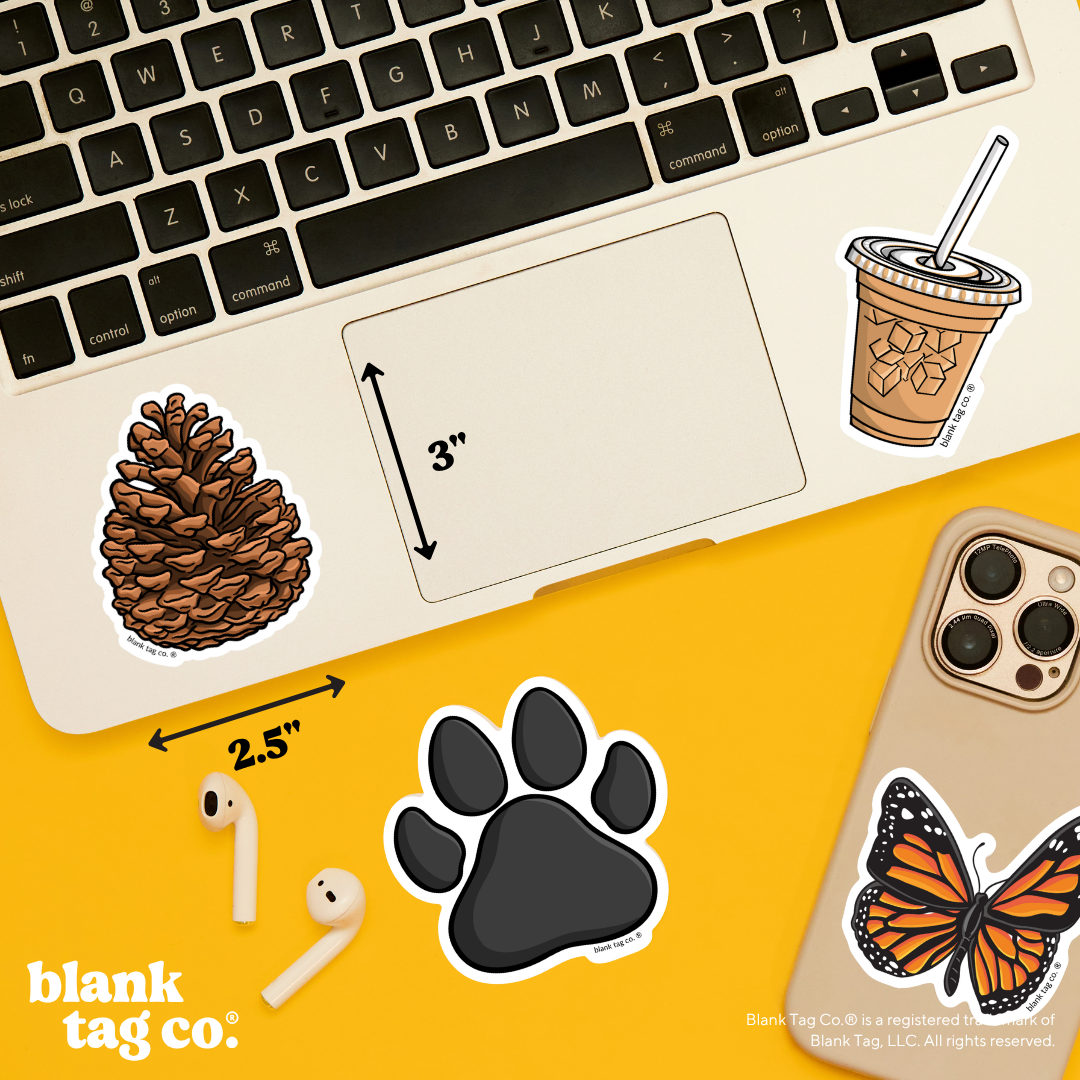 Blank Tag Co.® Waterproof Sticker - Pinecone