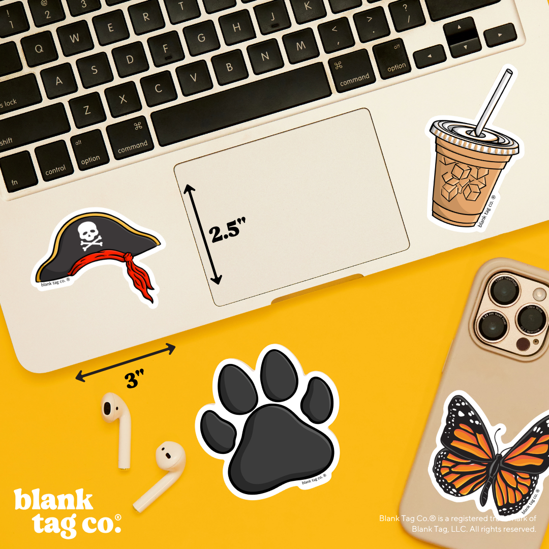 Blank Tag Co.® Waterproof Sticker - Pirate Hat