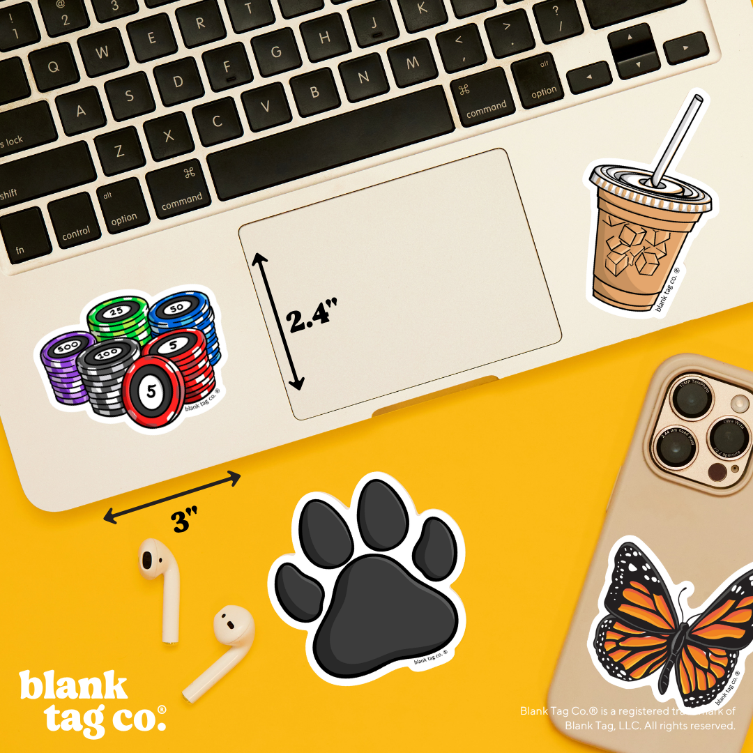 Blank Tag Co.® Waterproof Sticker - Poker Chips