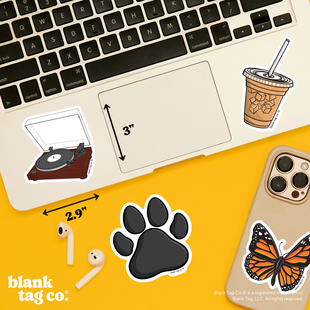 Blank Tag Co.® Waterproof Sticker - Record Player