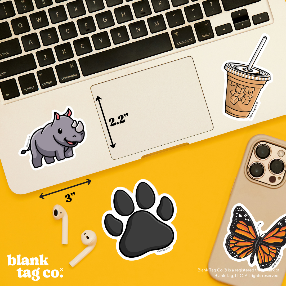 Blank Tag Co.® Waterproof Sticker - Rhino