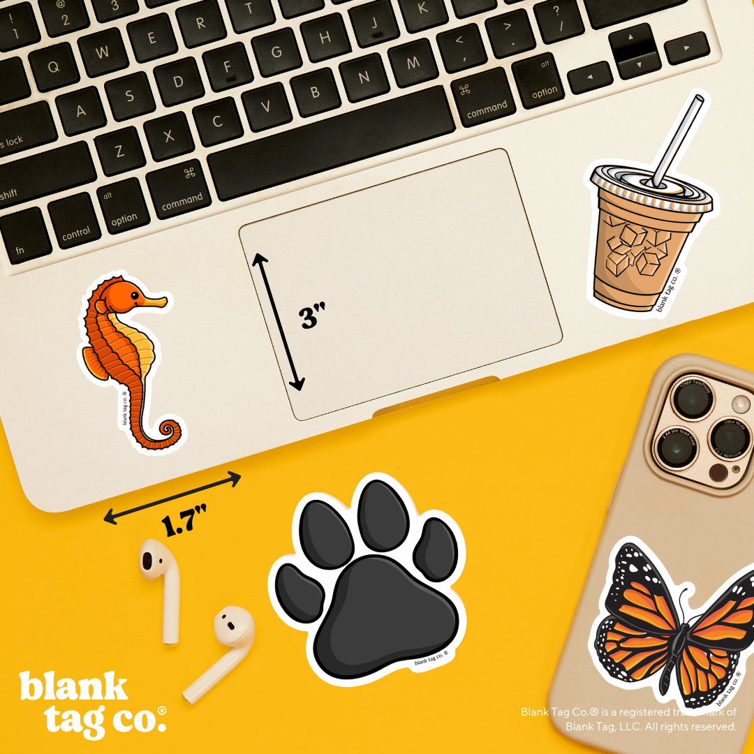 Blank Tag Co.® Waterproof Sticker - Seahorse