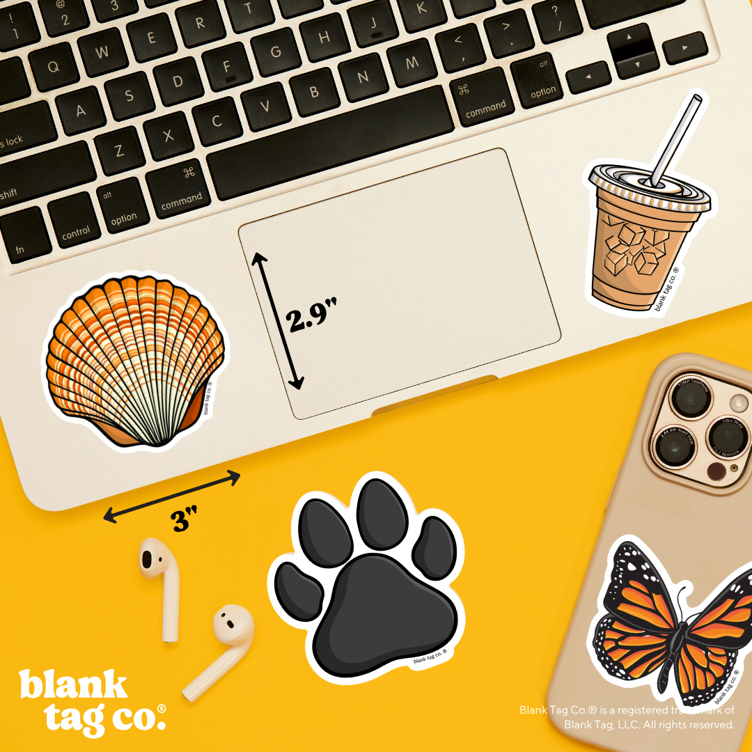 Blank Tag Co.® Waterproof Sticker - Seashell