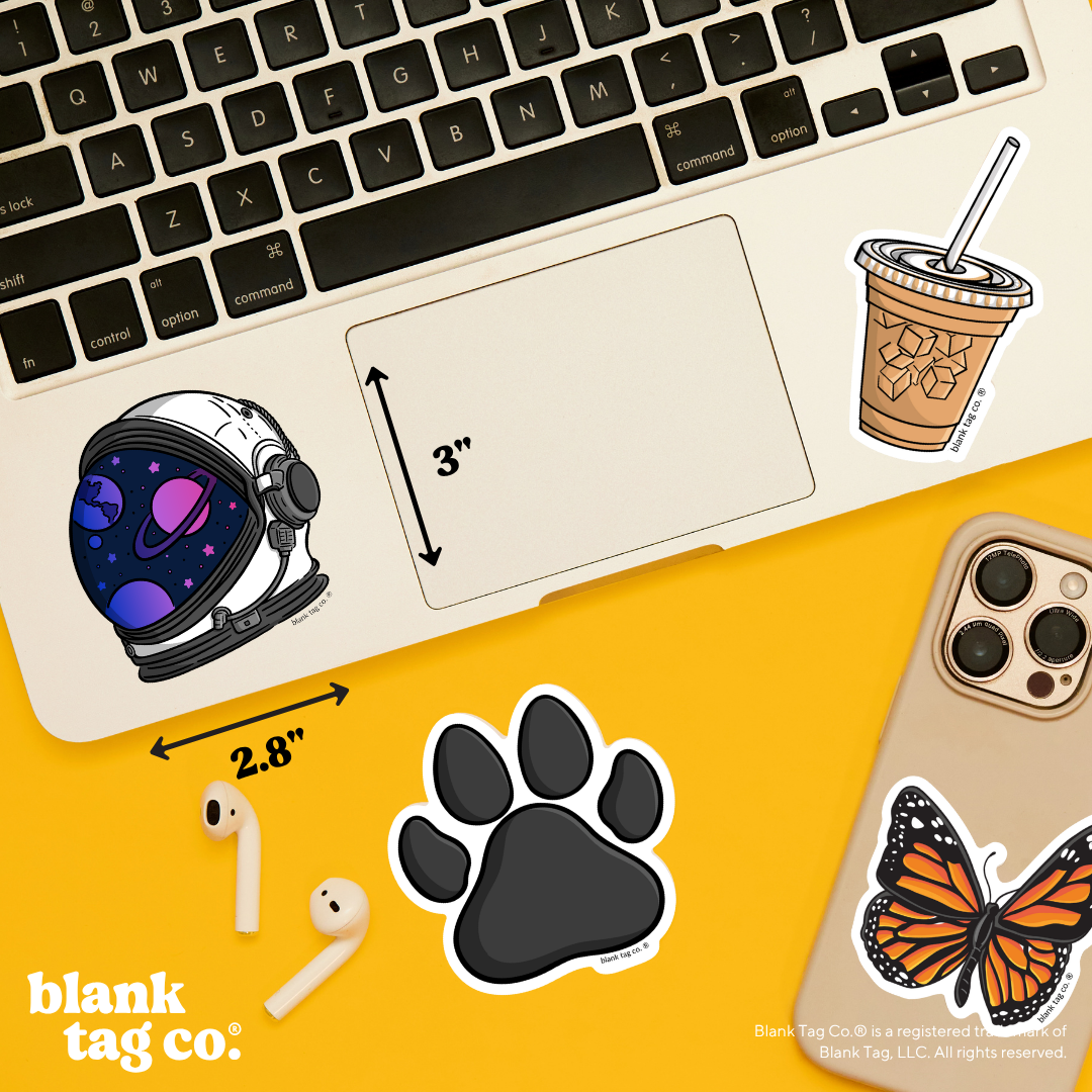 Blank Tag Co.® Waterproof Sticker - Space Helmet