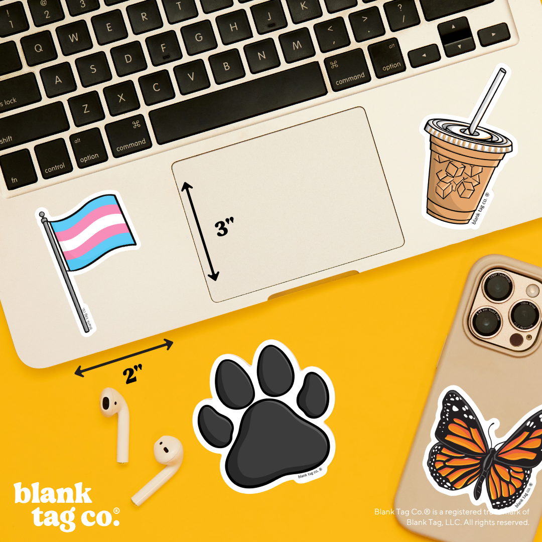 Blank Tag Co.® Waterproof Sticker - Transgender Pride Flag