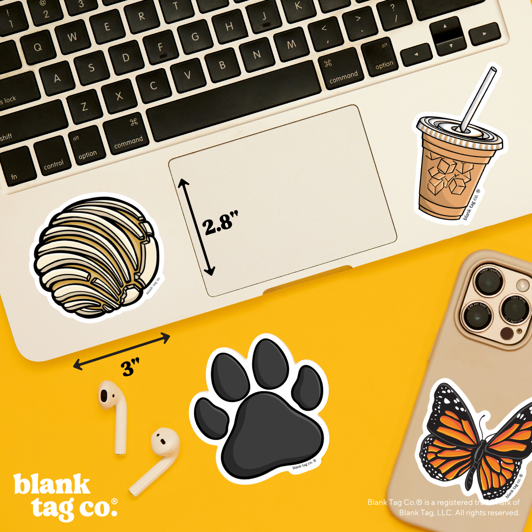 Blank Tag Co.® Waterproof Sticker - Vanilla Concha