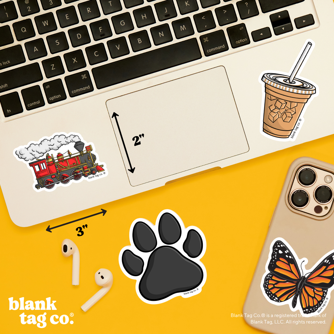 Blank Tag Co.® Waterproof Sticker - Vintage Train