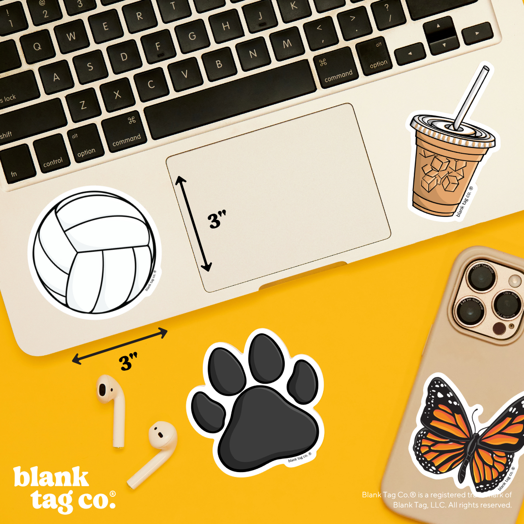 Blank Tag Co.® Waterproof Sticker - Volleyball