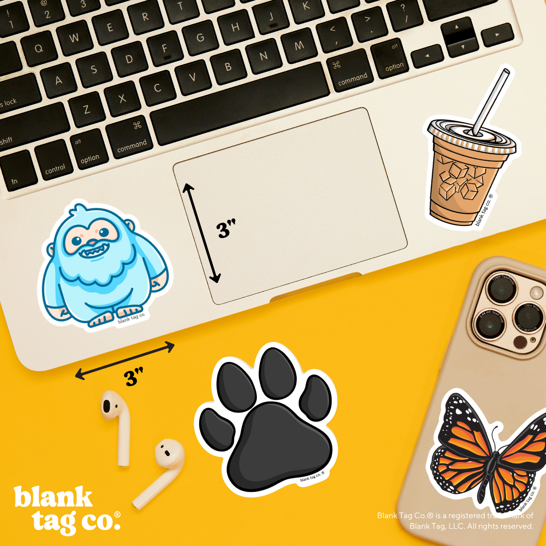 Blank Tag Co.® Waterproof Sticker - Yeti