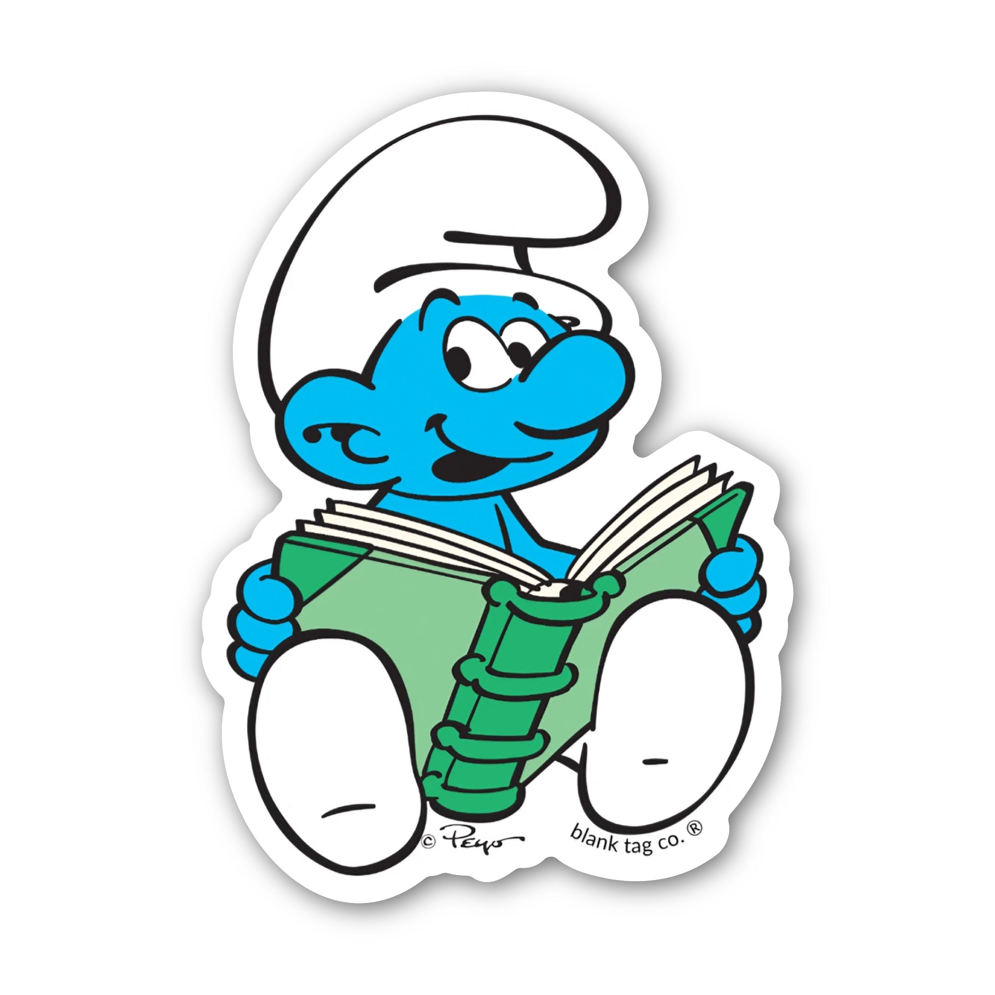 Smurfs® Waterproof Sticker - Reading Smurf