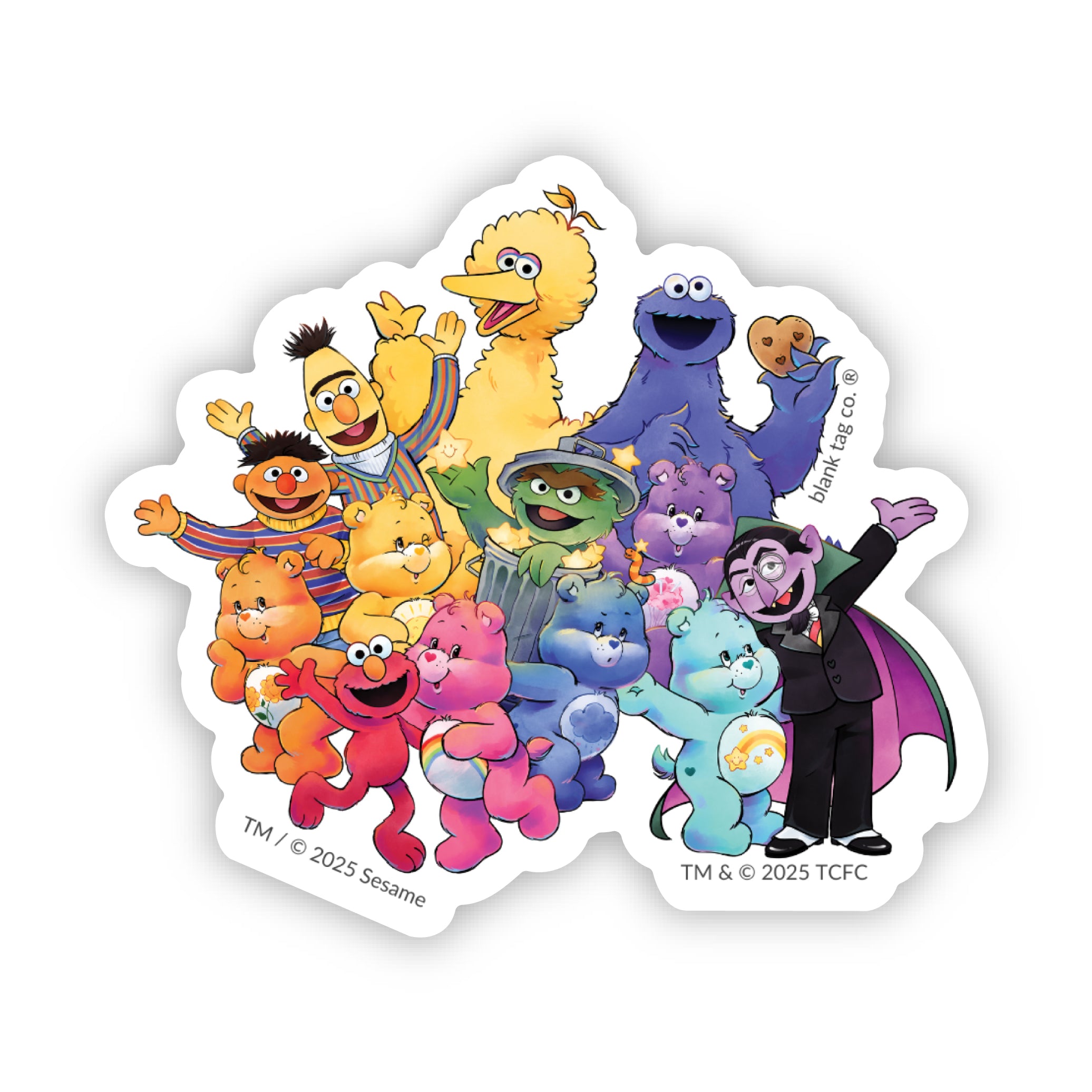 The Care Bears x Sesame Street Sticker Bundle