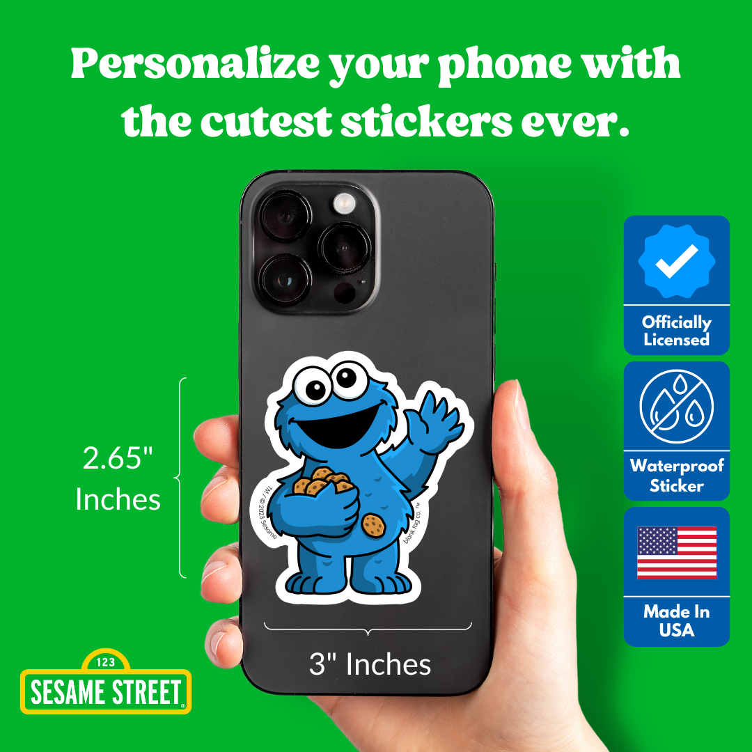 Sesame Street® Cookie Monster Waterproof Sticker