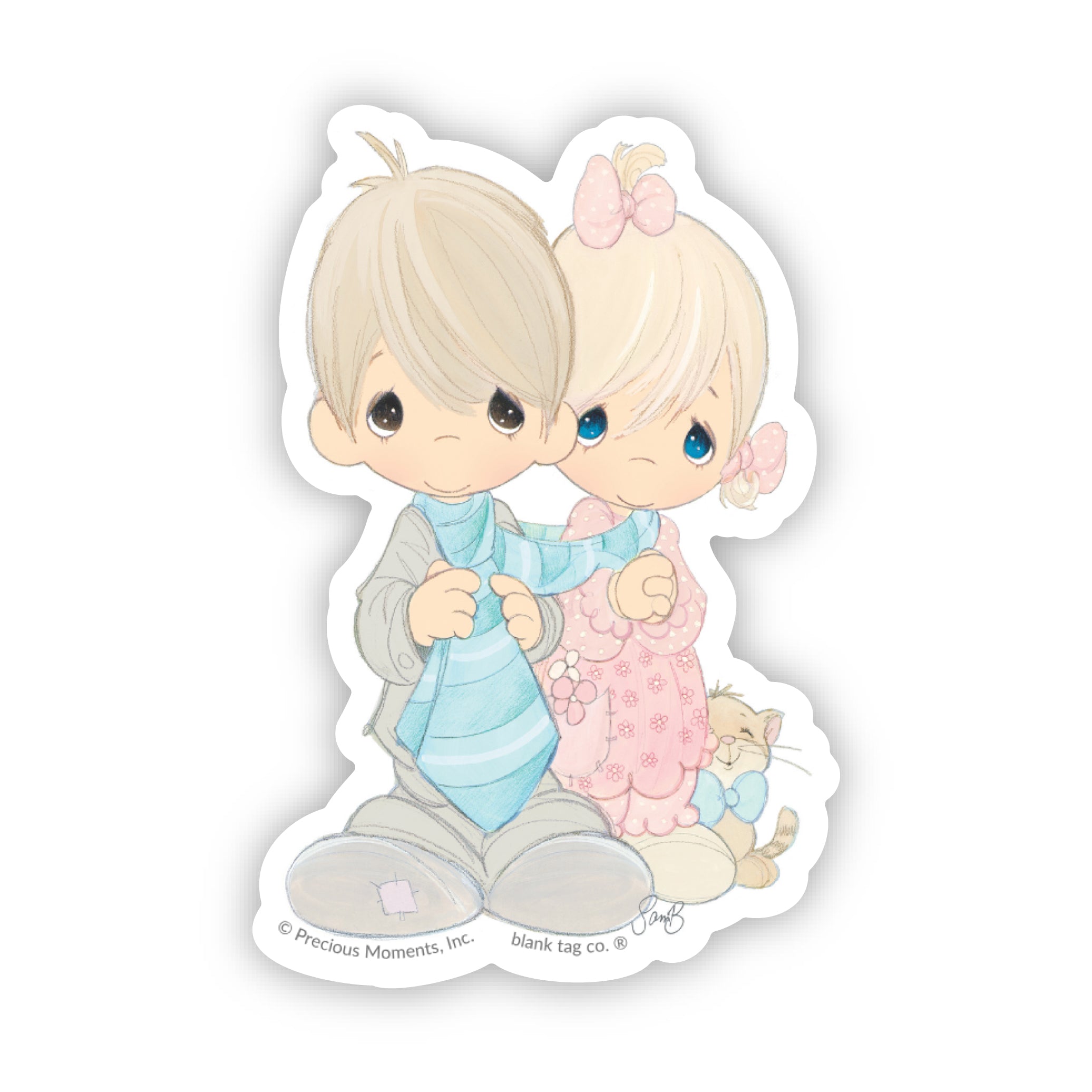 Precious Moments® Kids Trying On A Tie Sticker