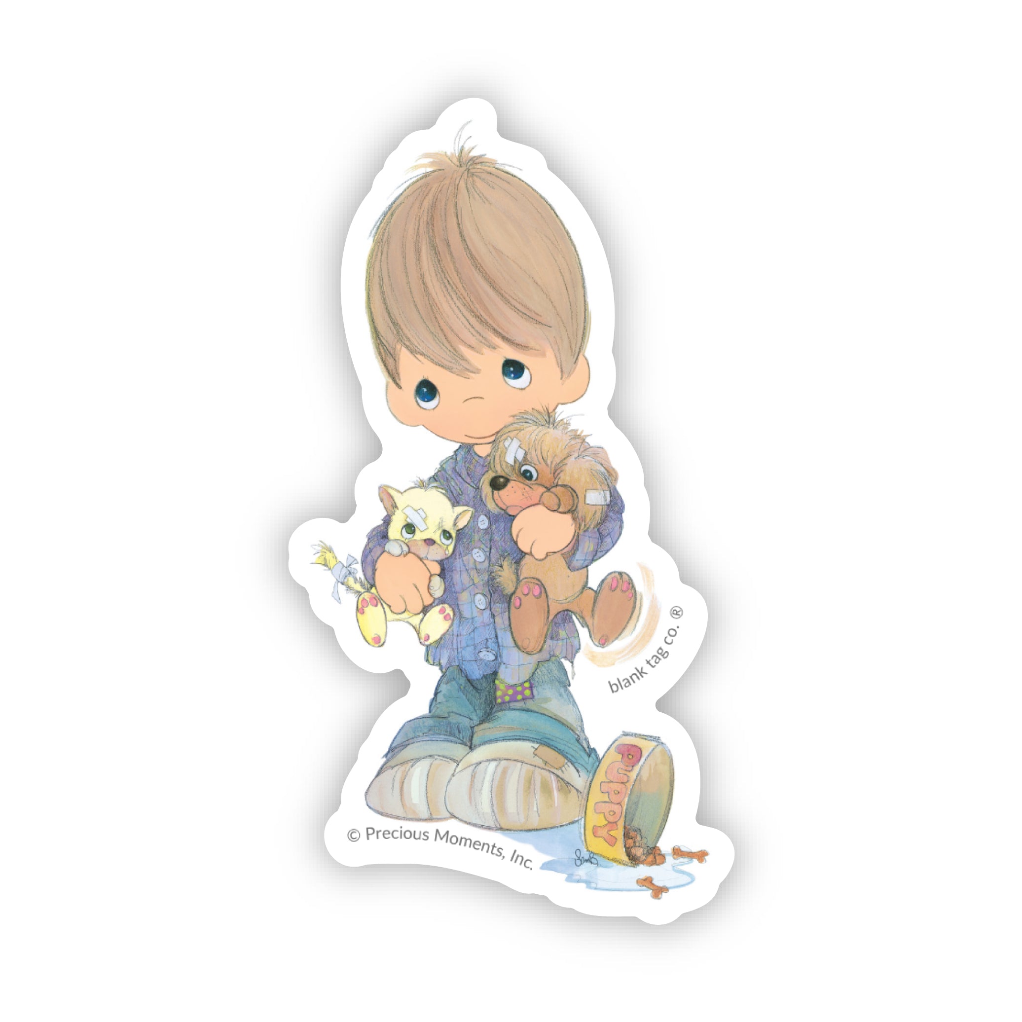 Precious Moments® Mischievous Kitty and Puppy Sticker