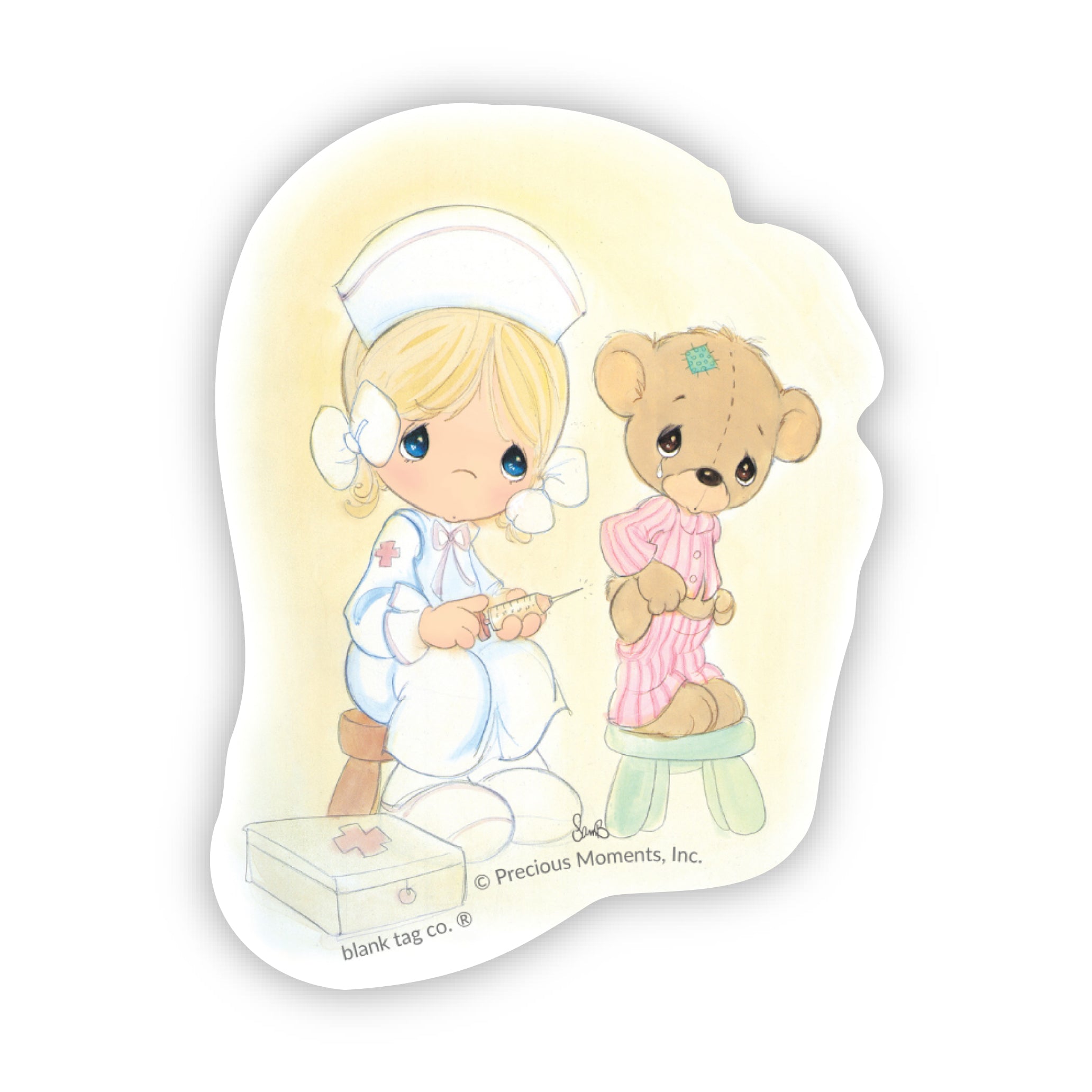 Precious Moments® Nurse With A Teddy Bear Sticker