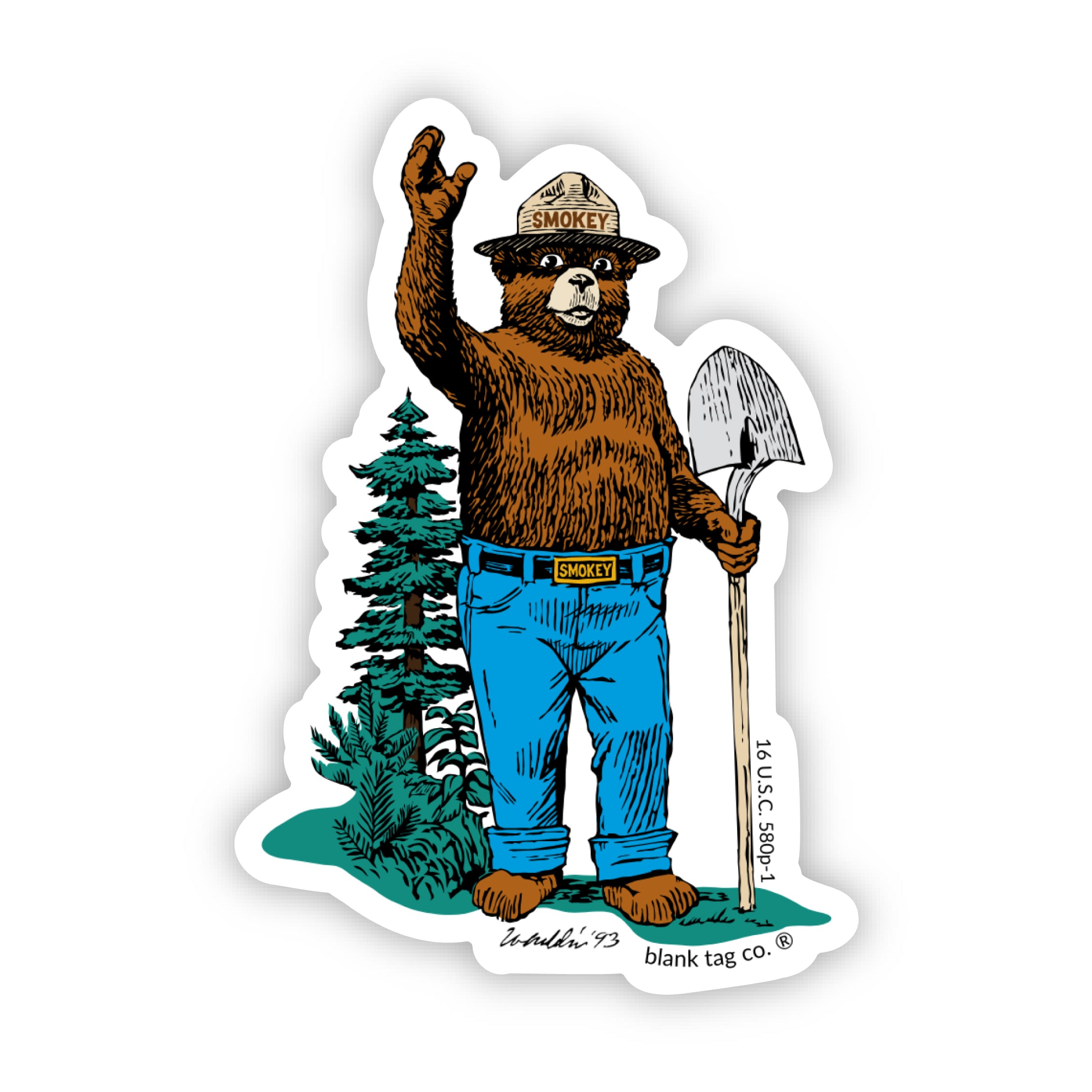 The Smokey With A Shovel Sticker