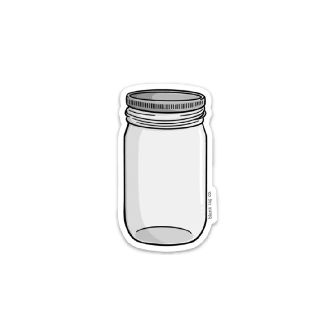 Blank Tag Co.® Waterproof Sticker - Mason Jar