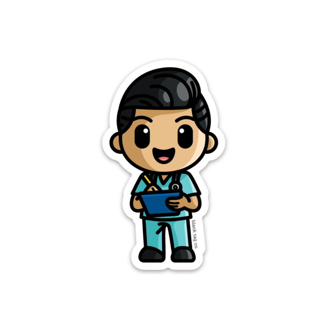 Blank Tag Co.® Waterproof Sticker - Male Nurse