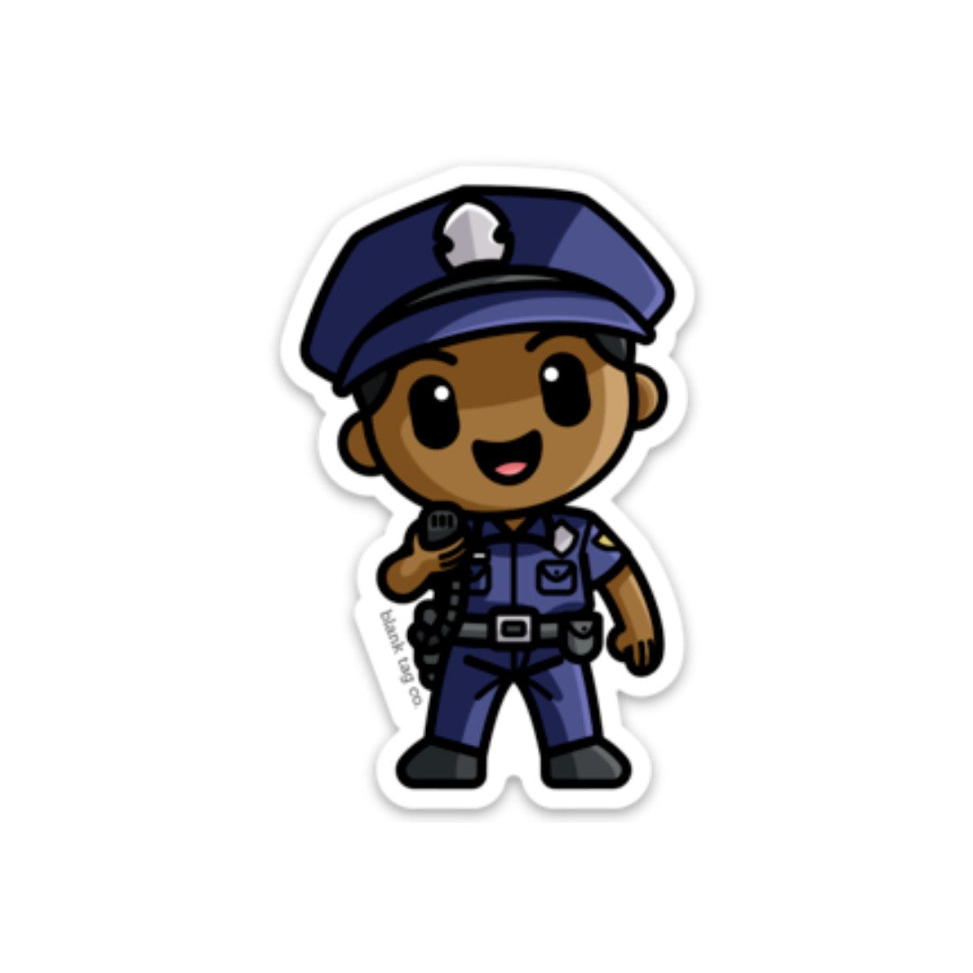 Blank Tag Co.® Waterproof Sticker - Male Police Officer