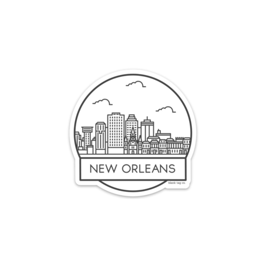 Blank Tag Co.® Waterproof Sticker - New Orleans Cityscape