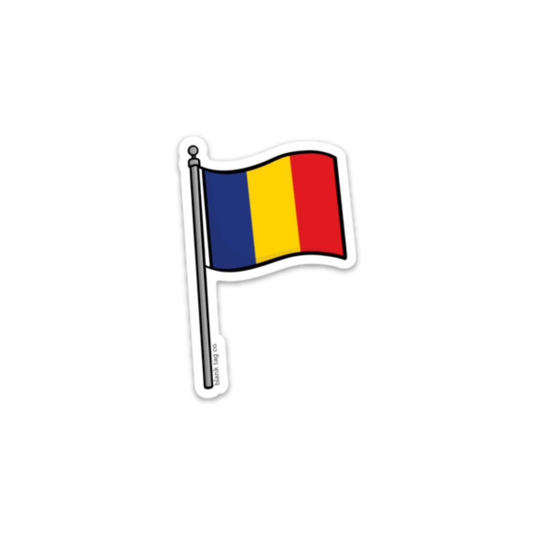 Blank Tag Co.® Waterproof Sticker - Romania Flag