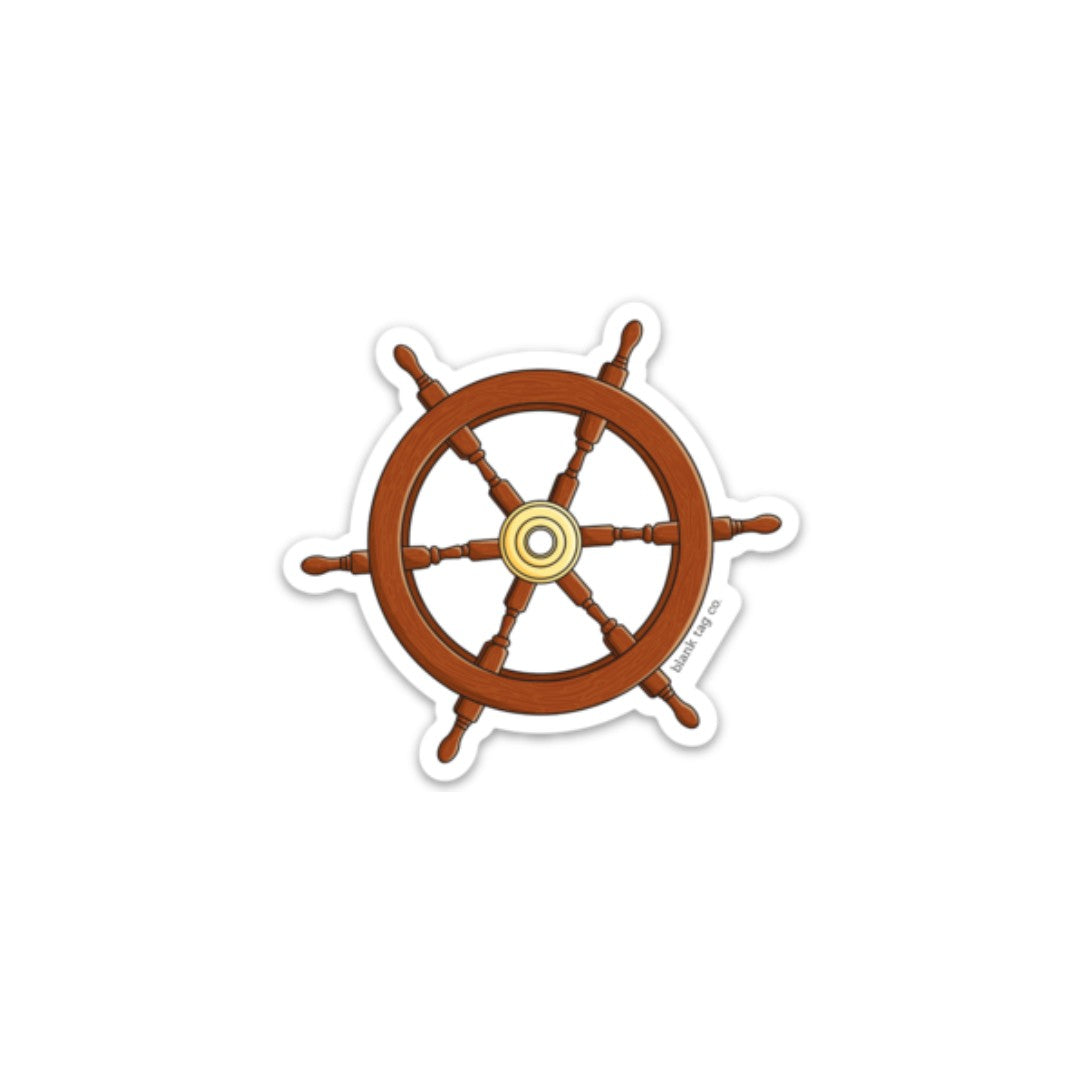 Blank Tag Co.® Waterproof Sticker - Ship's Wheel