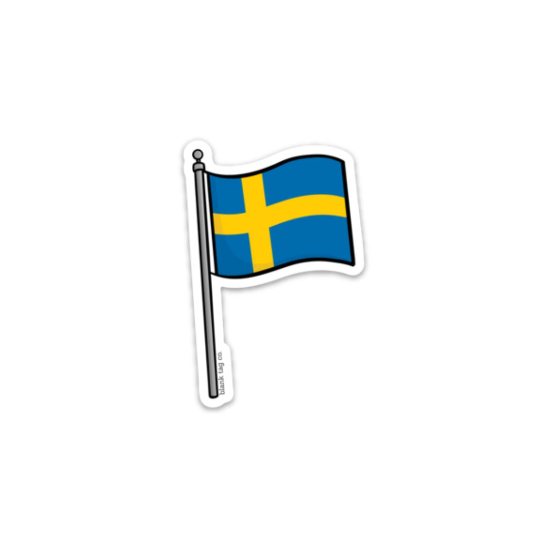 Blank Tag Co.® Waterproof Sticker - Sweden Flag