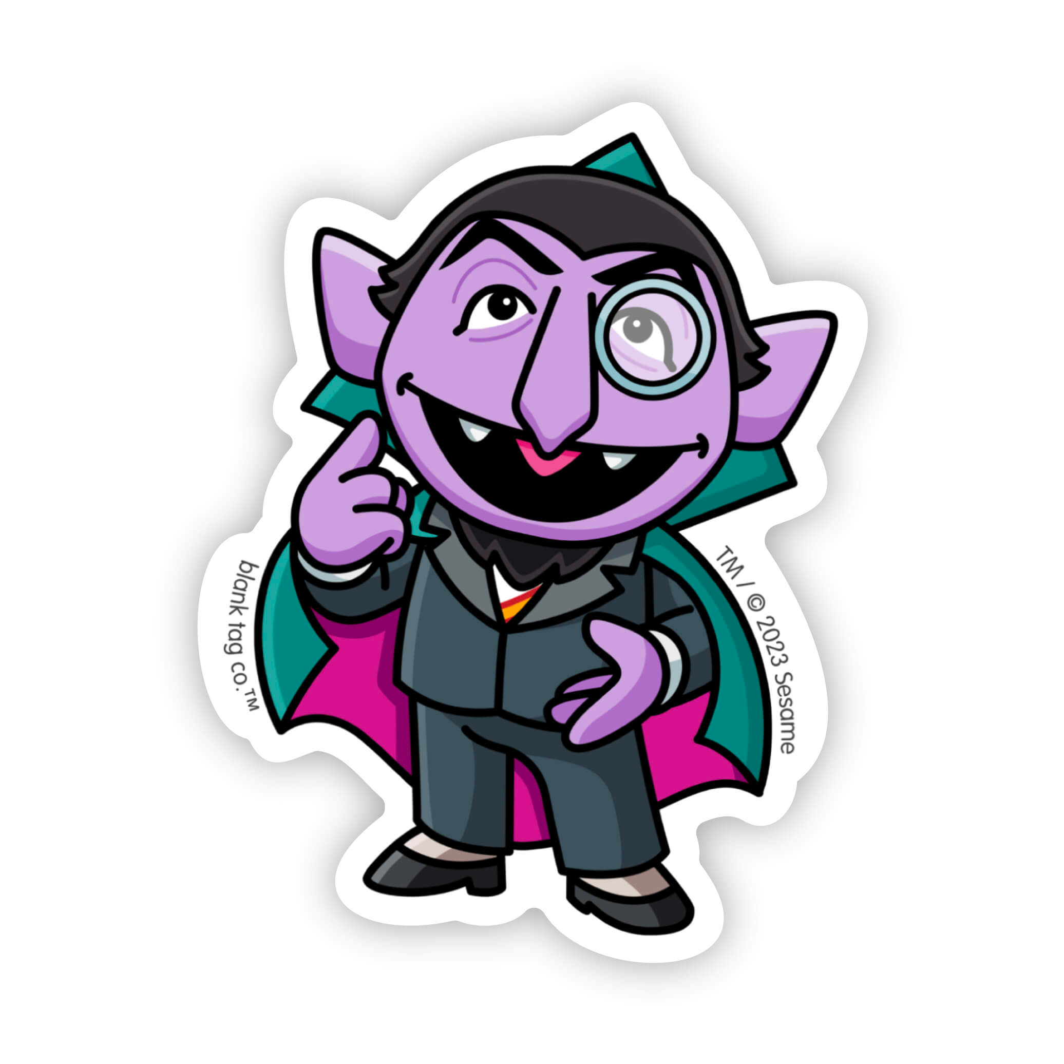 Sesame Street® Count von Count Waterproof Sticker