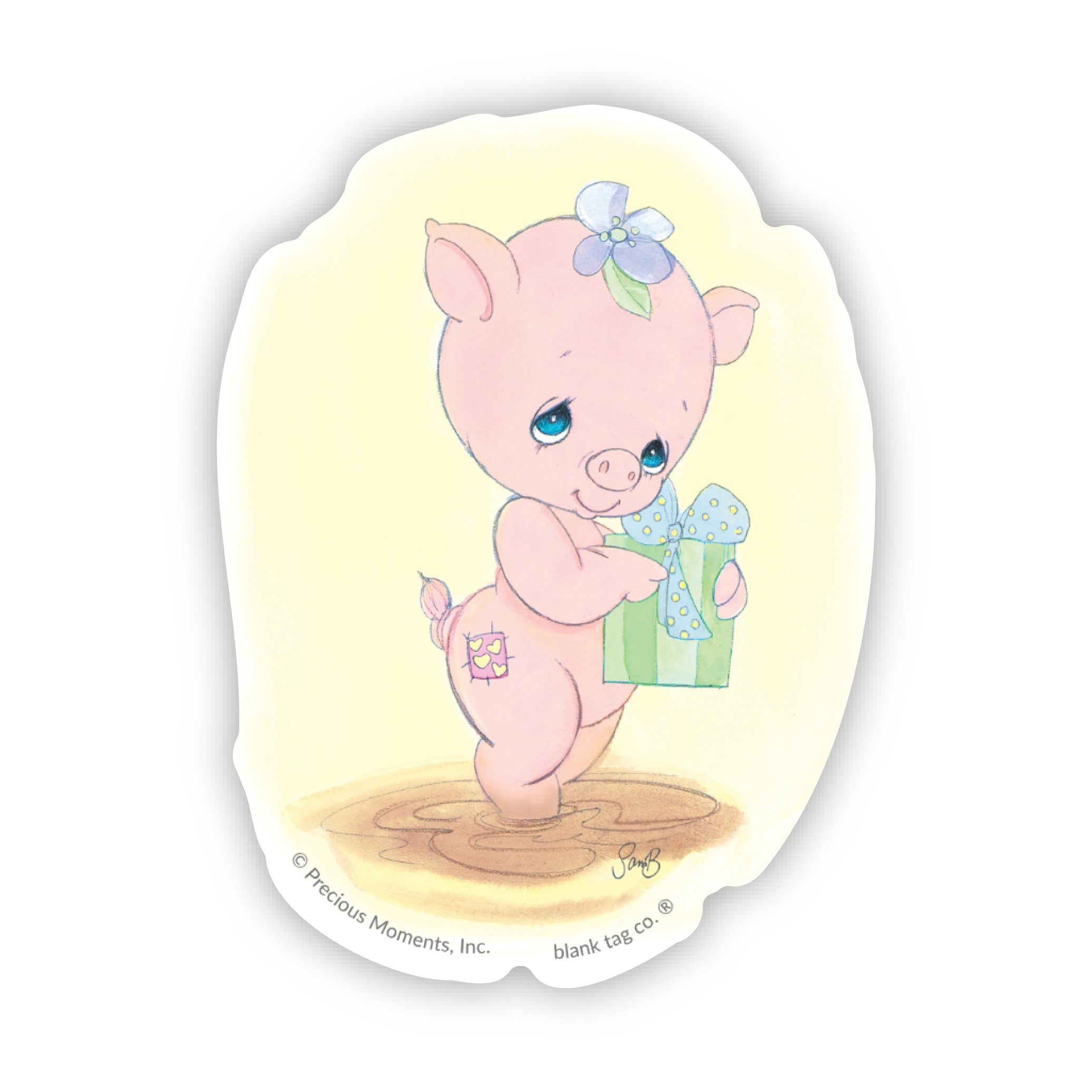 Precious Moments® Shy Piggy Sticker