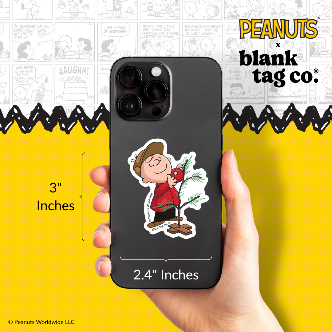Peanuts® Waterproof Sticker - Charlie With His Tree