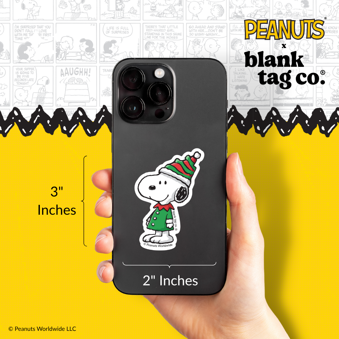 Peanuts® Waterproof Sticker - Elf Snoopy