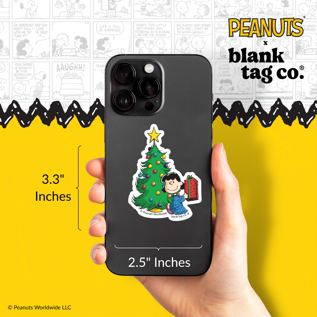 Peanuts® Waterproof Sticker - Lucy With A Gift