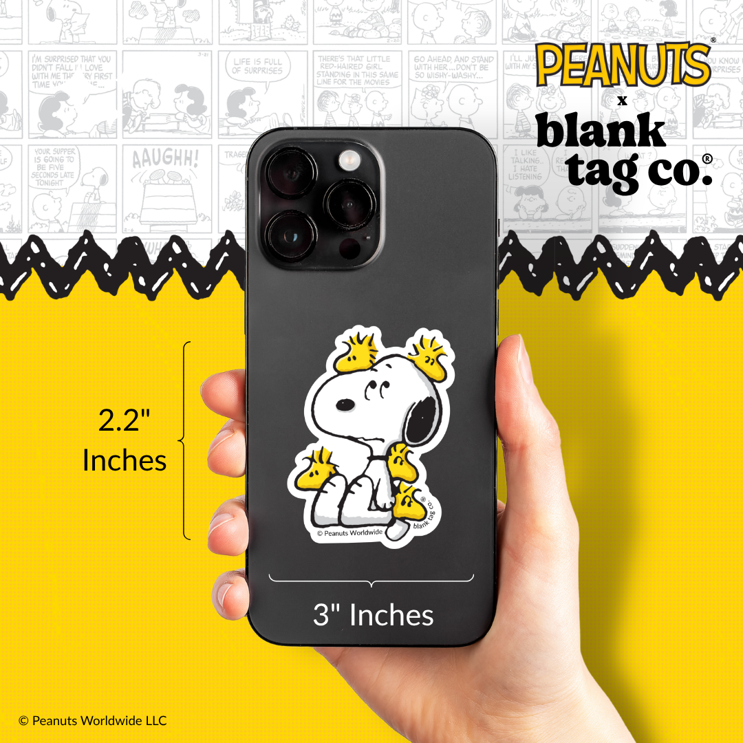Peanuts® Waterproof Sticker - Overwhelmed Snoopy